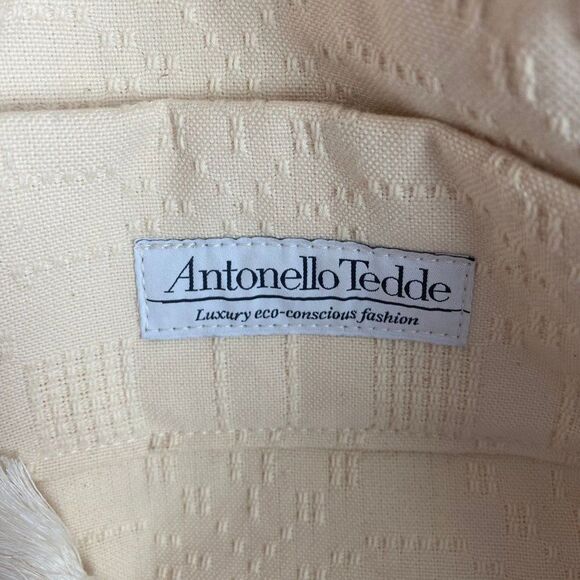 NEW Antonello Tedde Made in Italy Cotton Multicolor Crochet Travel Tote Boho - Picture 10 of 13